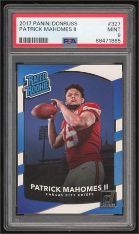 2017 Panini Donruss #327 Patrick Mahomes Rated Rookie PSA 9 MINT