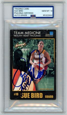 2002 Team Medicine #10 Sue Bird PSA/DNA Certified Auto 10