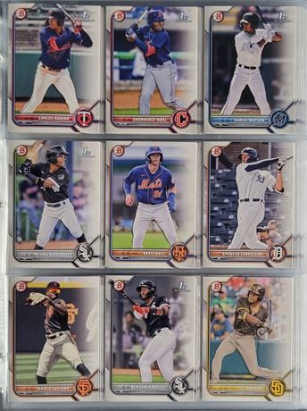 2022 1st Bowman and 1st Bowman Chrome Baseball Complete Master Set (1-400)