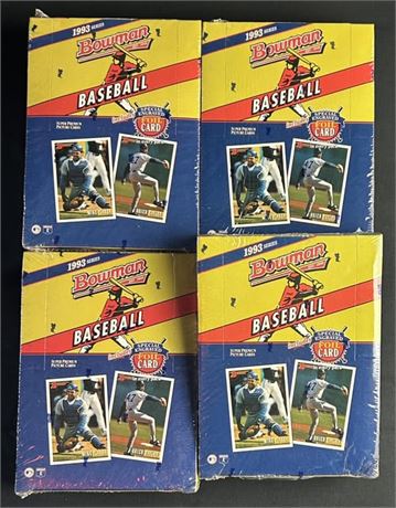 1993 Bowman Baseball Box Lot (4) Factory Sealed