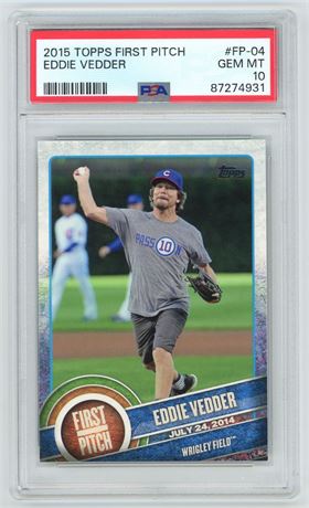2015 Topps First Pitch Eddie Vedder PSA 10 GEM MINT