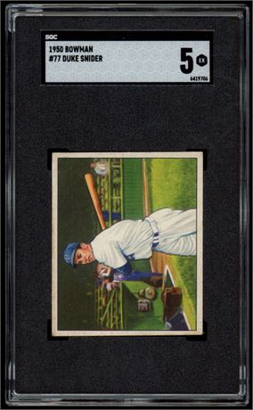 1950 Bowman #77 Duke Snider SGC 5