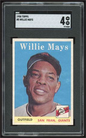 1958 Topps #5 Willie Mays SGC 4 VGEX