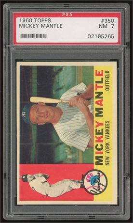 1960 Topps #350 Mickey Mantle PSA 7 NM