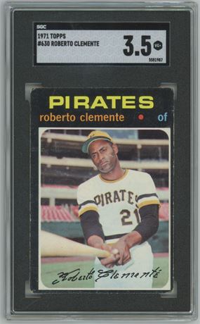 1971 Topps #630 Roberto Clemente SGC 3.5 VG+