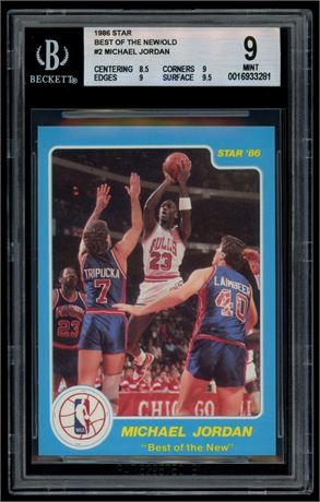 1986 Star Best of the New/Old #2 Michael Jordan BGS 9 MINT