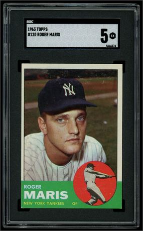 1963 Topps #120 Roger Maris SGC 5 EX
