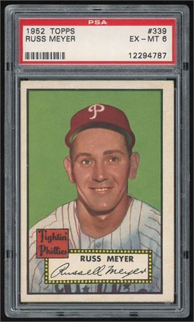 1952 Topps #339 High # Russ Meyer PSA 6 EXMT