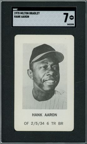 1970 Milton Bradley Hank Aaron SGC 7 NM