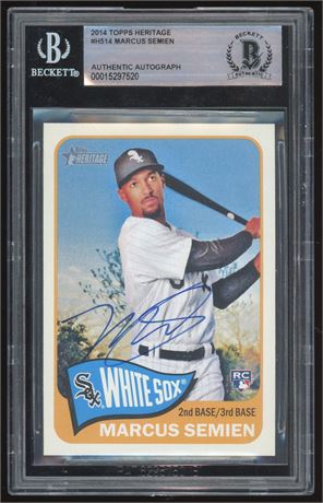 2014 Topps Heritage Marcus Semien RC Auto BGS Authentic