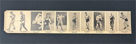 1923 W580 Boxing Strip Card Uncut Jack Johnson RARE