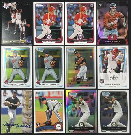 2010's Super Star RC Lot (12) w/ Vlad Sr Auto/Lindor/Freeman/Harper/Olsen
