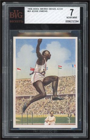 1936 Sidol-Werke Siegel & Co. #61 Jesse Owens BVG 7 NM
