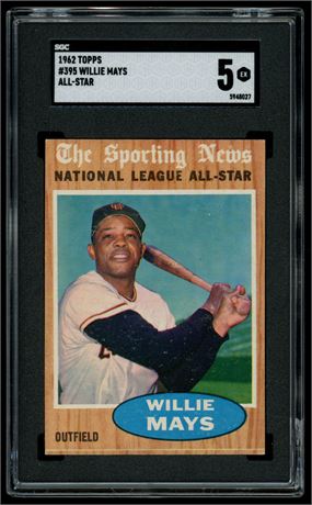 1962 Topps #395 Willie Mays All-Star SGC 5 EX