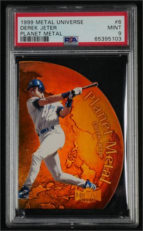 1999 Metal Universe #6 Derek Jeter Planet Metal PSA 9 MINT