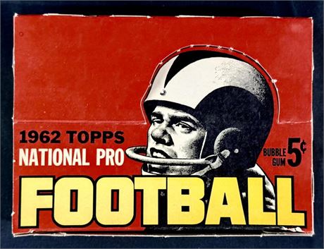1962 Topps Football Wax Display Box (Empty)