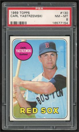 1969 Topps #130 Carl Yastrzemski PSA 8 NMMT