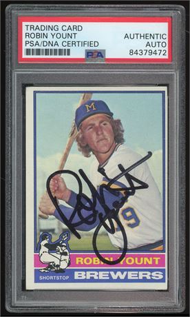 1976 Topps #316 Robin Yount Autographed PSA Authentic Auto
