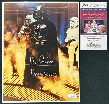 Star Wars: Dave Prowse (Darth Vader) Autographed 8x10 Photo JSA