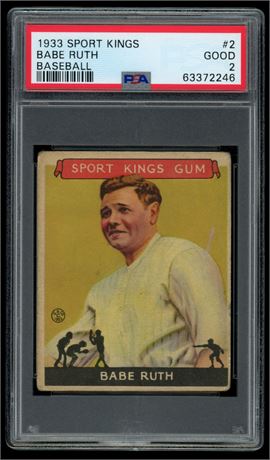1933 Sport Kings #2 Babe Ruth PSA 2 GOOD