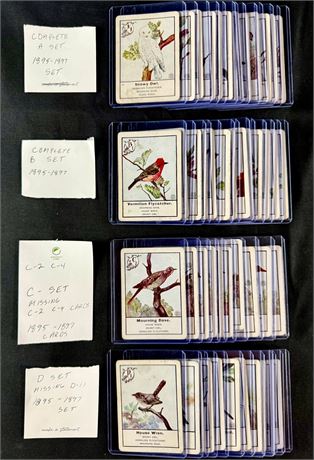 1895-1899 Birds Card Game Lot (74) w/ Two Complete Sets Low Grade to VG
