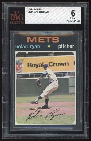 1971 Topps #513 Nolan Ryan BVG 6 EXMT