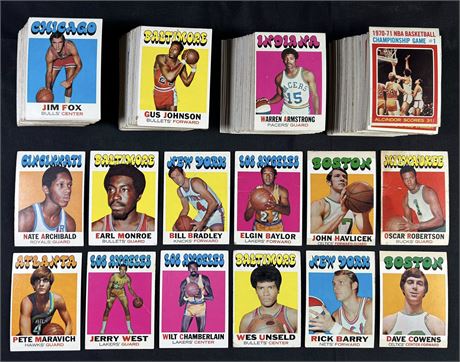 1971 Topps Basketball Complete Set (1-233) 62 HOFers GOOD+ Avg