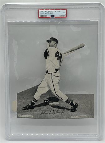 1955 Spic-Span Braves Die-Cuts Eddie Mathews PSA 3 VG Total PSA Pop 11