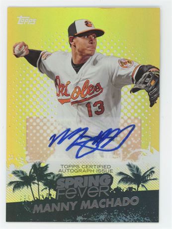 2013 Topps Spring Fever Manny Machado RC Auto /72