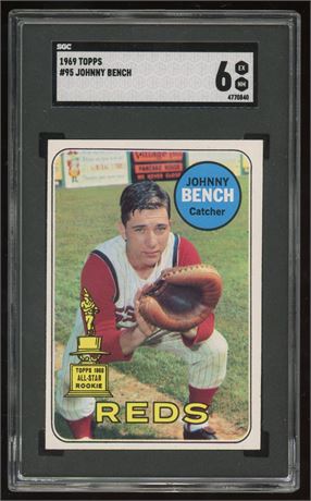 1969 Topps #95 Johnny Bench All-Star Rookie SGC 6 EXMT