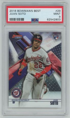 2018 Bowman's Best #29 Juan Soto RC PSA 9 MINT