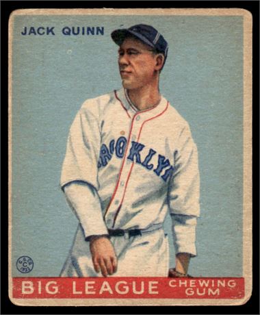 1933 Goudey #78 Jack Quinn GOOD