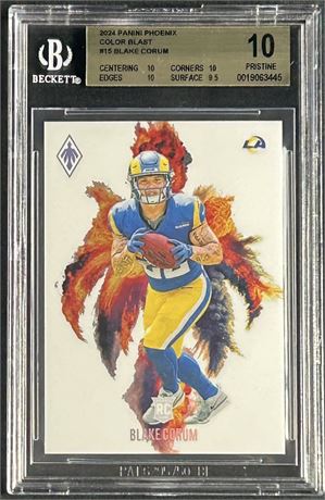 2024 Panini Phoenix Color Blast #15 Blake Corum BGS 10 PRISTINE