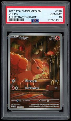 2025 Pokemon MEG EN #138 Vulpix Illustration Rare PSA 10