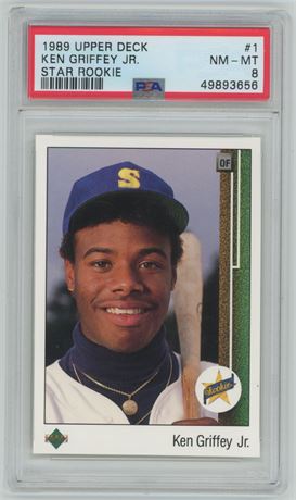 1989 Upper Deck #1 Ken Griffey Jr RC PSA 8 NMMT