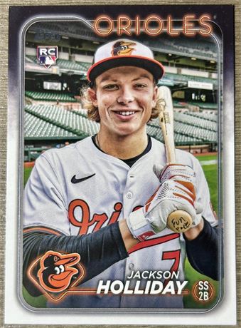 2024 Topps #697 Jackson Holliday RC SSP "Fun Face"