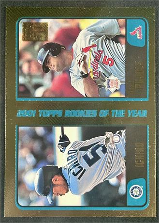 2001 Topps Traded Gold Ichiro/Pujols RC 1223/2001