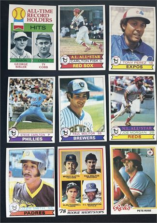 1978-79 Topps Baseball Lot (100) w/ Ozzie Smith RC, Trammel/Molitor RC EXMT AVG
