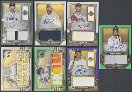 2022 Topps Triple Threads Numbered Patch Autos/Patch Lot (7)