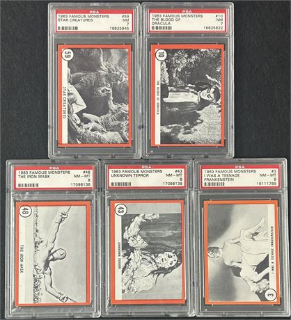 1963 Famous Monsters PSA High Grade Lot (5)