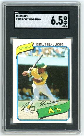1980 Topps #482 Rickey Henderson RC SGC 6.5 EXMT+