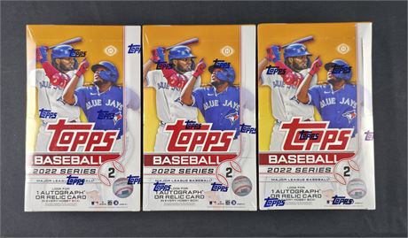 2022 Topps Baseball Series 2 Hobby Box Lot (3) SEALED