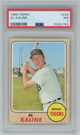 1968 Topps #240 Al Kaline PSA 7 NM
