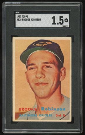 1957 Topps #328 Brooks Robinson RC SGC 1.5 FAIR