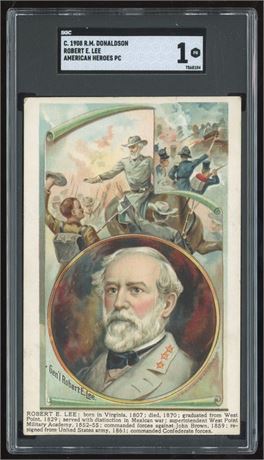 1908 RM Donaldson American Heroes PC Robert E. Lee SGC 1 POOR
