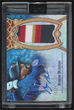 2022 Topps Dynasty Byron Buxton 4 Color Patch Auto 1/10