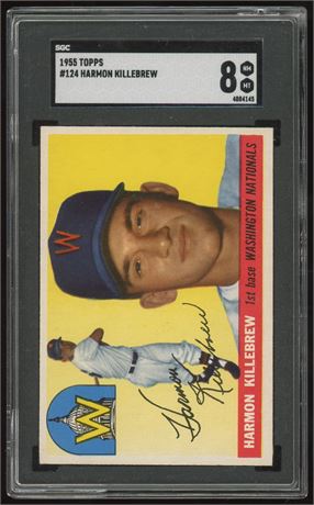 1955 Topps #124 Harmon Killebrew RC SGC 8 NMMT Stunner