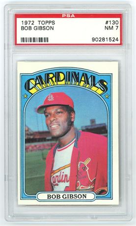 1972 Topps #130 Bob Gibson PSA 7 NM