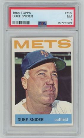 1964 Topps #155 Duke Snider PSA 7 NM