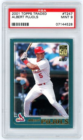 2001 Topps Traded Albert Pujols RC PSA 9 MINT